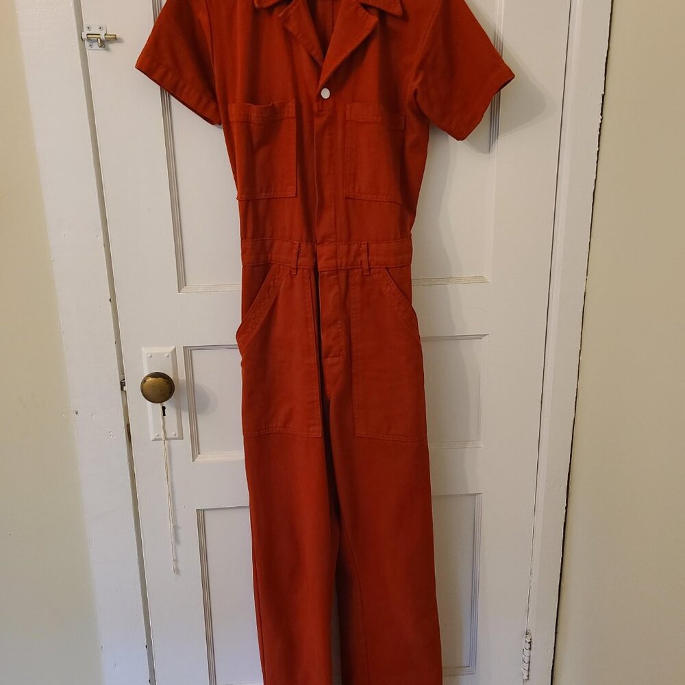 big bud press short sleeve jumpsuit in paprika